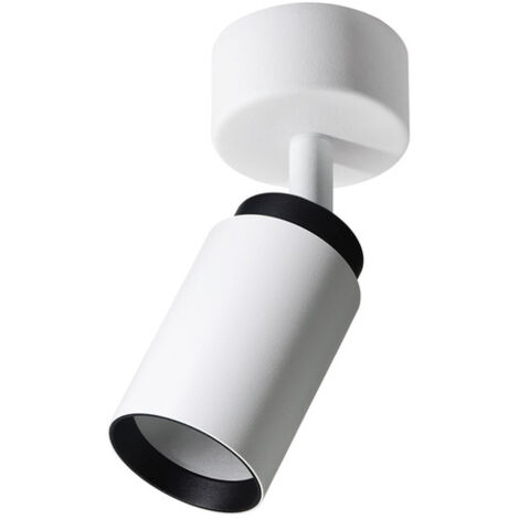 Plafonnier 1 spot orientable IP20 GU10 230V MALGA 1 DUO blanc-noir EDO Solutions