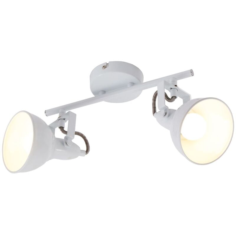 Plafonnier Spot Briloner leuchten soft, 40 w, IP20, blanc, métal, excl. 2x E14, 30,4 x 18,1 x 10 cm