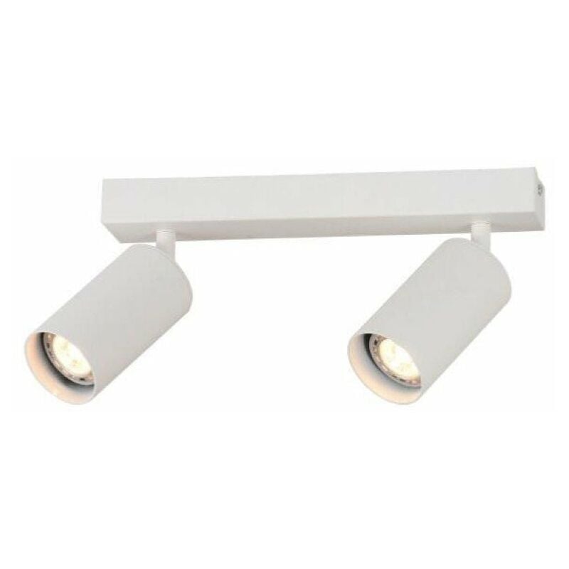 Optonica - Plafonnier 2 Spots Orientables Blanc pour Ampoule GU10 - silamp