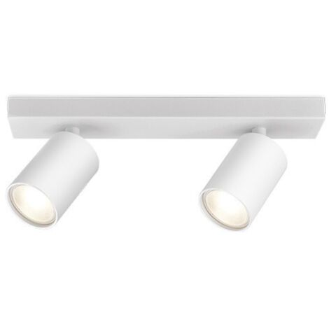 Plafonnier 2 spots saillies BETA-W1 Alu GU10 2x35W Blanc