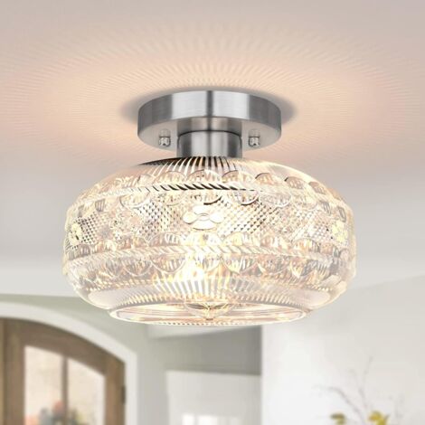 Plafonnier 220 V,ampoule non incluse,globe en verre proche du plafonnier, suspension d'intérieur vintage