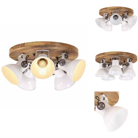 Plafonnier 25 W blanc 50x50x25 cm E27 - Luminaire Suspendu - Lampadaire - Éclairage Intérieur - Plafond - Design Industriel