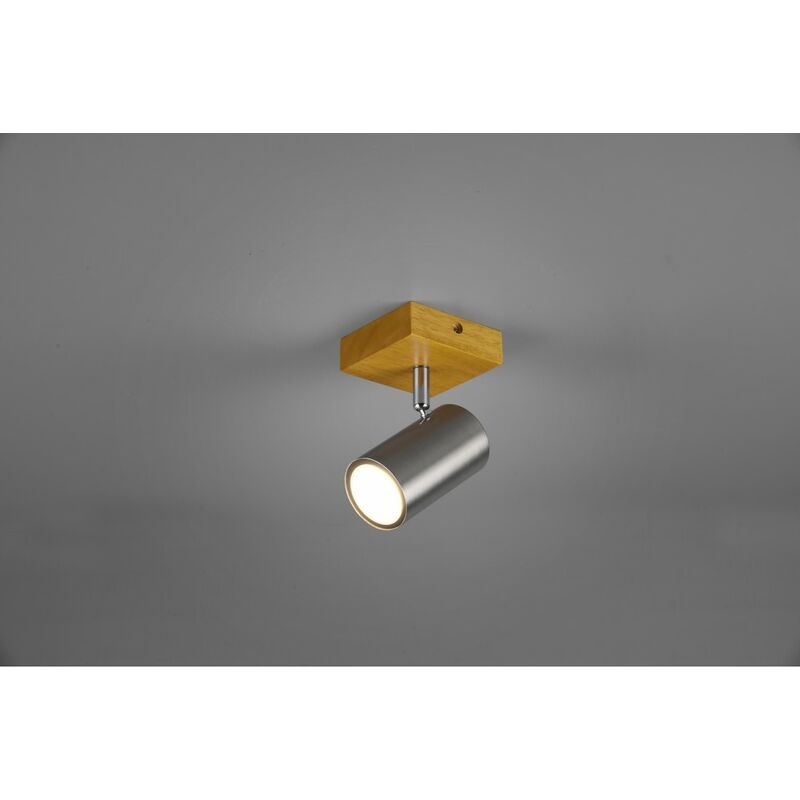 Trio Lighting - Spot Marley Nickel Et Bois 1xGU10