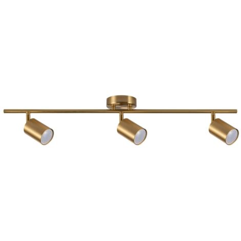 Plafonnier 3 spots orientables doré GU10 Polux GOLDI
