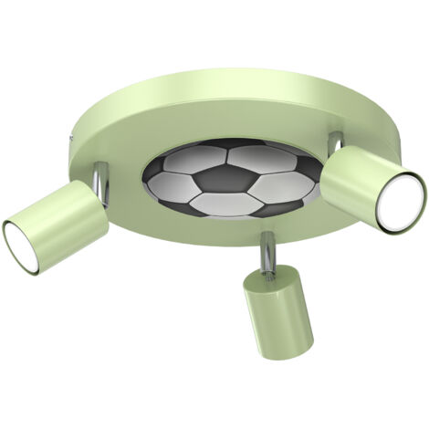 Plafonnier 3 spots orientables vert GU10 Luminex Fun