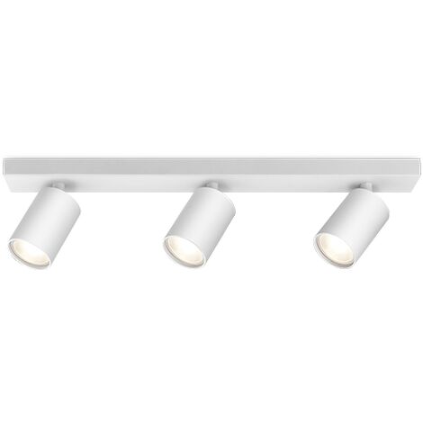 Plafonnier 3 spots saillies BETA-U1 Alu GU10 3x35W Blanc