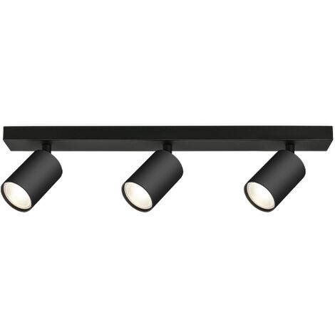 Plafonnier 3 spots saillies BETA-U2 Alu GU10 3x35W Noir