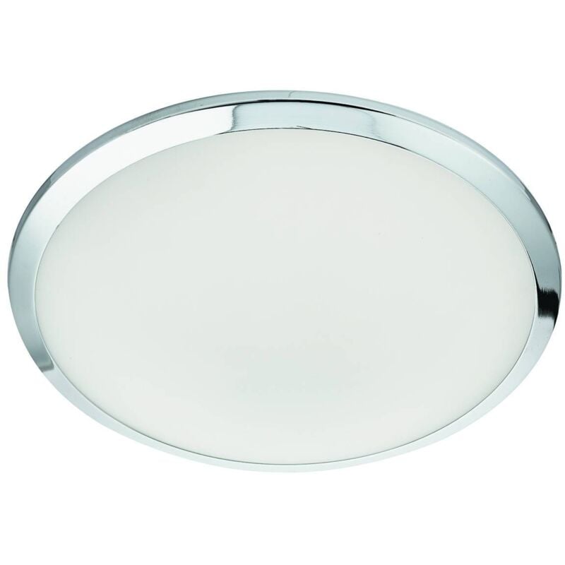 Bathroom Flush - Plafonnier led Salle de Bain Chrome IP44 - Searchlight