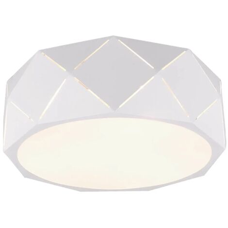 Plafonnier 3xe27 max 25w 40 cm blanc mat - trio - zandor