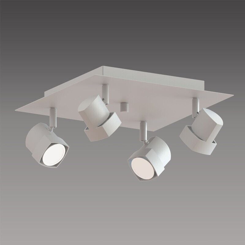 Plafonnier 4 spots moka blanco / mate Cristalrecord 001-2150-4-125