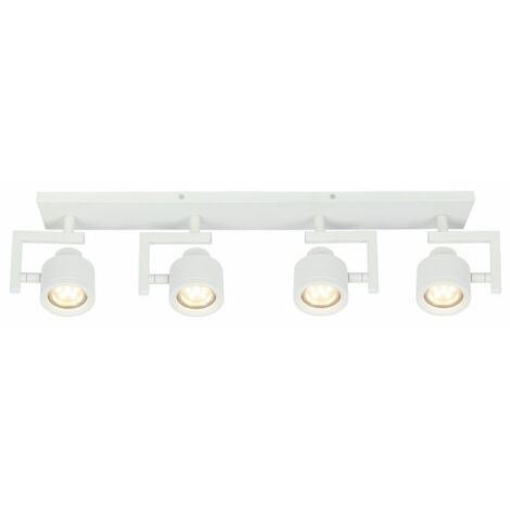 Plafonnier 4 spots orientables blanc Alenis 2 GU10