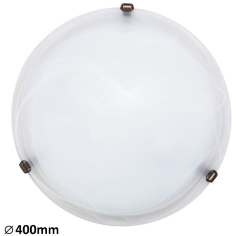 Plafonnier 40 cm verre albâtre blanc 2x60W E27 Rabalux