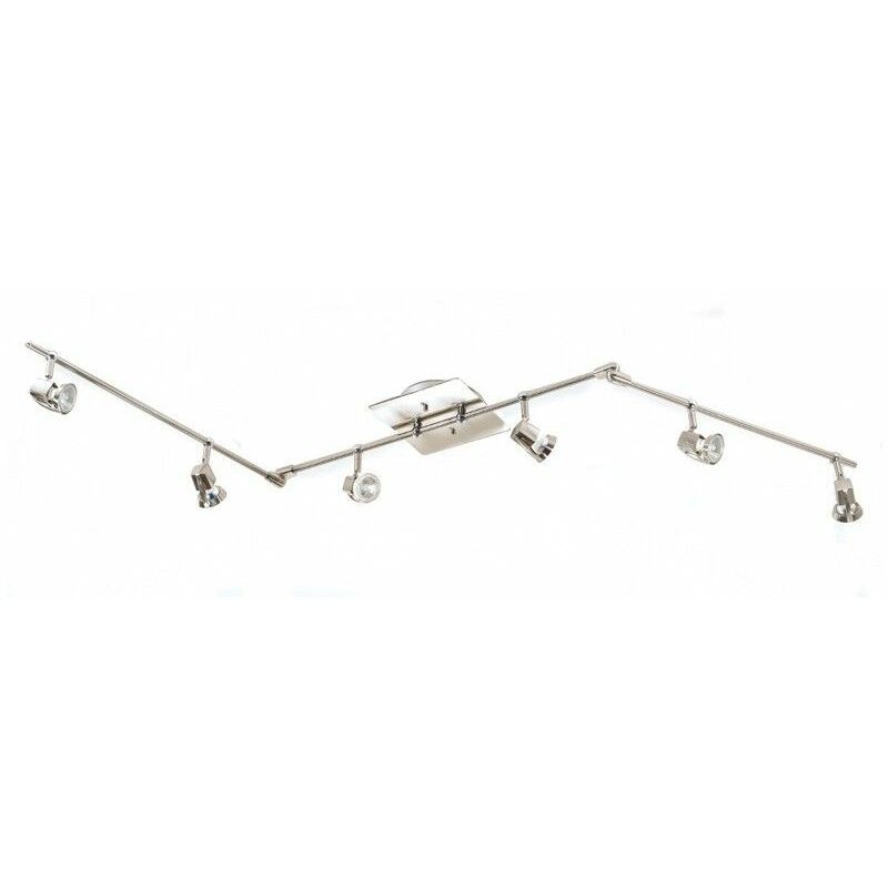Plafonnier 6 spots ARCO cuir CRISTALRECORD 014-2000-6-056