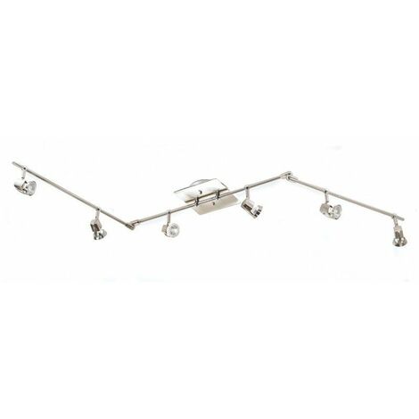 Plafonnier 6 spots ARCO cuir CRISTALRECORD 014-2000-6-056