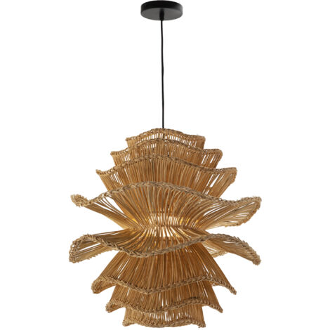 Plafonnier 60x60x71 Rotin Naturel