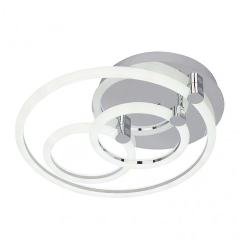 Plafonnier 68w 3000k, 4000k, 6500k Chrome Alya 10x44x40cm 9180Lm Dimmable, Mémoire et Télécommande C brand FABRILAMP