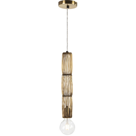 Plafonnier 6x6x40 Fil Doré Sans Ampoule