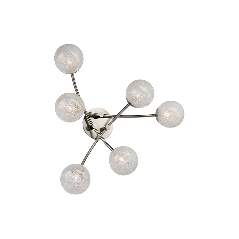 Plafonnier 6xG9 Sphère avec verre dépoli