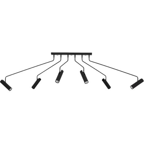 Plafonnier 6xgu10 max 35w ip20 bras orientables metal noir - markslojd - ramus 88840445 88840445 88840445 88840445