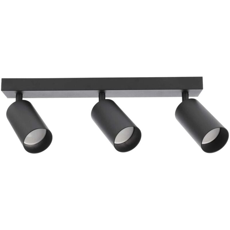 Plafonnier à 3 spots en saillie MALGA 3 noir 3xGU10 220V Edo Solutions