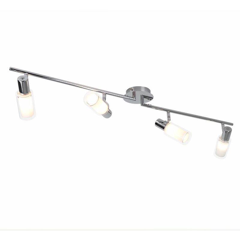 Plafonnier spot lampe salon barre de verre lumineuse pivotante Eglo 90725