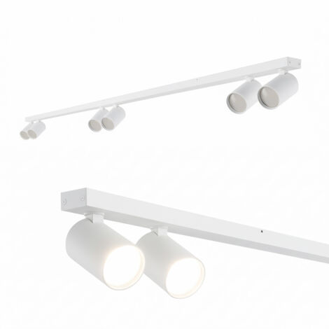 Plafonnier  à 6 spots orientables IP20 GU10 230V MALGA 6 LINE blanc EDO Solutions