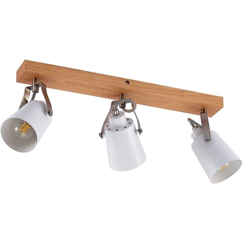 Lindby - Plafonnier à intensité variable 'Blana' en bois pour salon & salle à manger