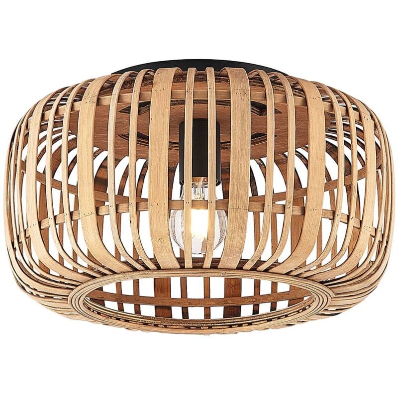 Plafonnier à intensité variable 'Canyana' en bois pour salon & salle à manger