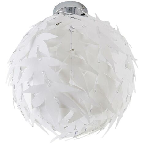 Plafonnier à intensité variable 'Corin' pour salon & salle à manger - chromé, blanc