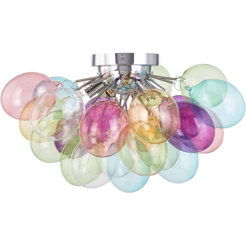 Plafonnier à intensité variable 'Diborah' en verre pour salon & salle à manger