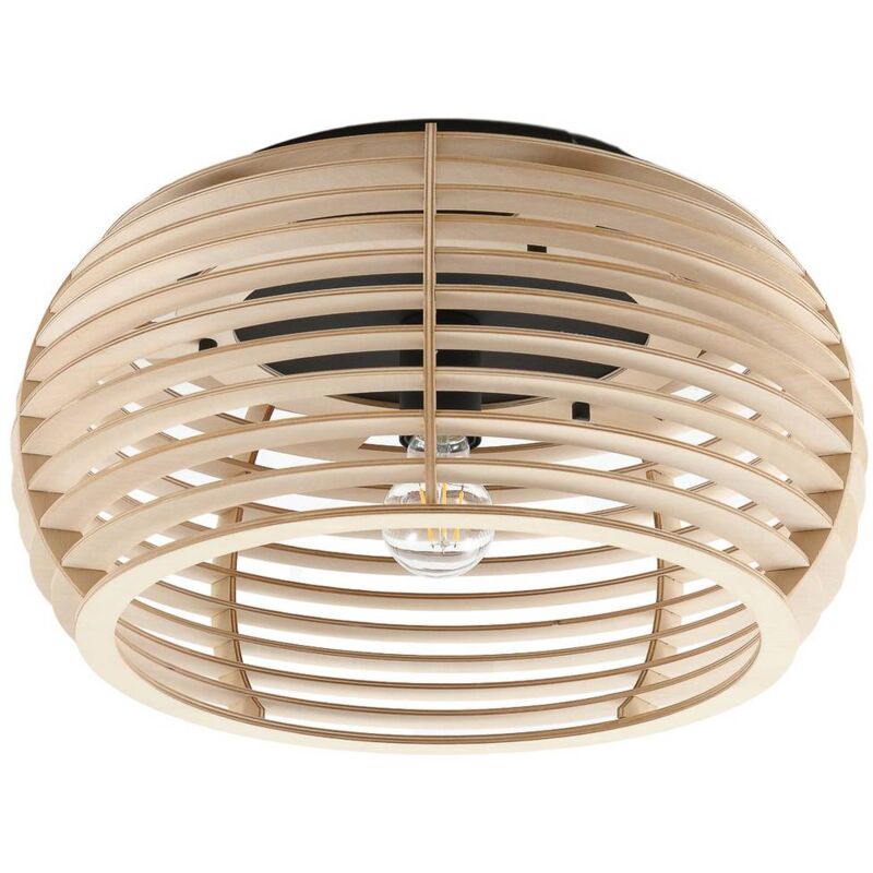 Lindby - Plafonnier à intensité variable 'Ediz' en bois pour couloir