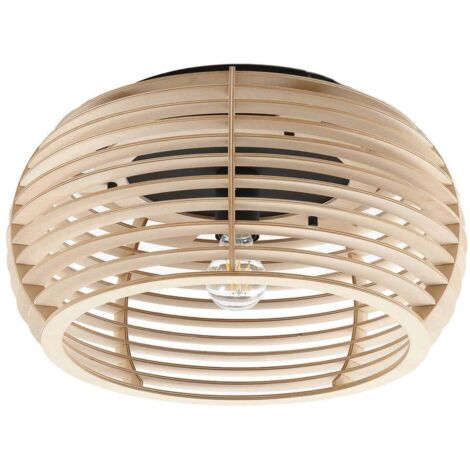 Plafonnier à intensité variable 'Ediz' en bois pour couloir