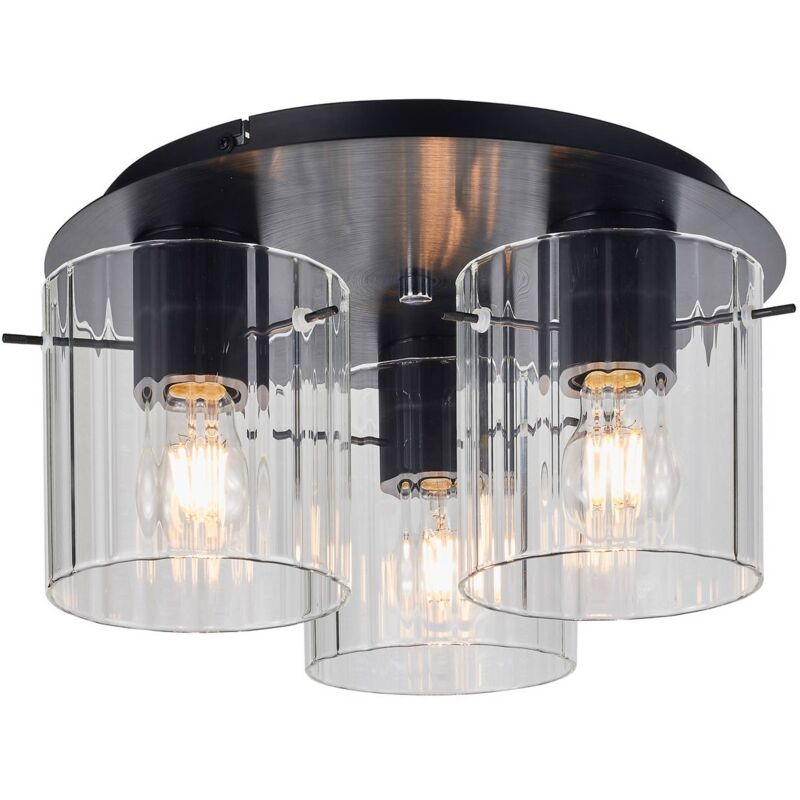 Plafonnier à intensité variable 'Eirian' en métal pour salon & salle à manger