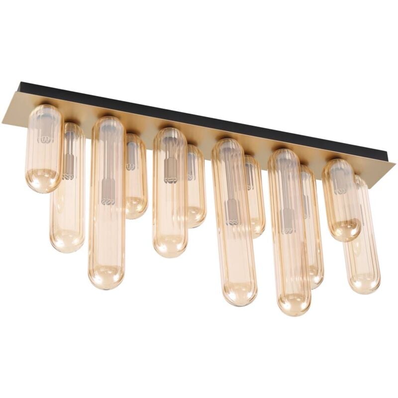 Plafonnier à intensité variable 'Freylin' en verre pour salon & salle à manger