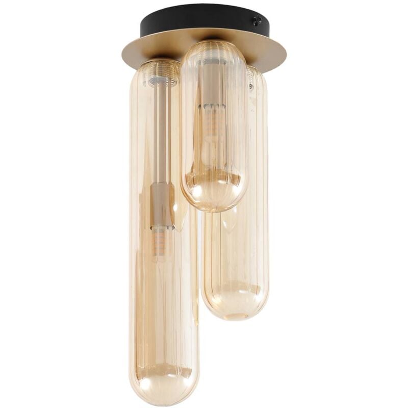 Plafonnier à intensité variable 'Freylin' en verre pour salon & salle à manger