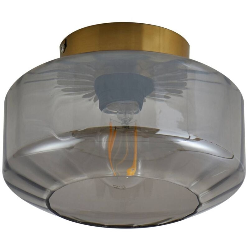 Plafonnier à intensité variable 'Hildur' en verre pour salon & salle à manger