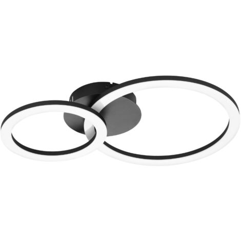 Plafonnier à leds eglo parrapos-z 15w 3000-6500k noir - 900322