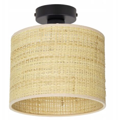 PLAFONNIER, ABAT-JOUR, ROTIN BOHO, E27, 20CM, LED, POLOGNE