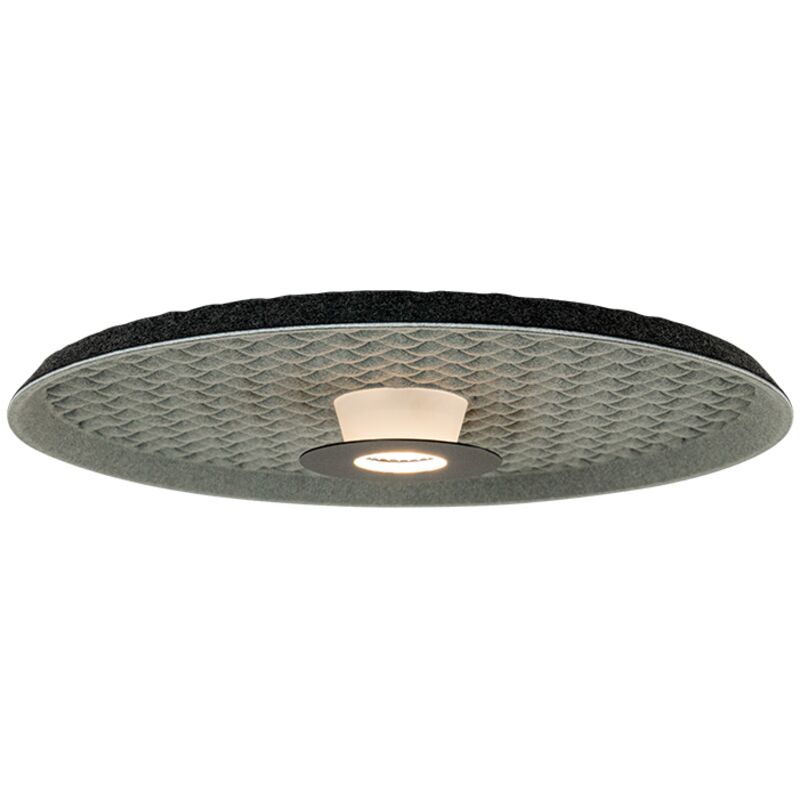 Plafonnier Acoustique LED D450 13W IRC95 Noir et Gris ZAMBELIS - Blanc chaud - 3000K Plafonnier Acoustique LED D450 13W IRC95 Noir et Gris ZAMBELIS - Blanc chaud - 3000K