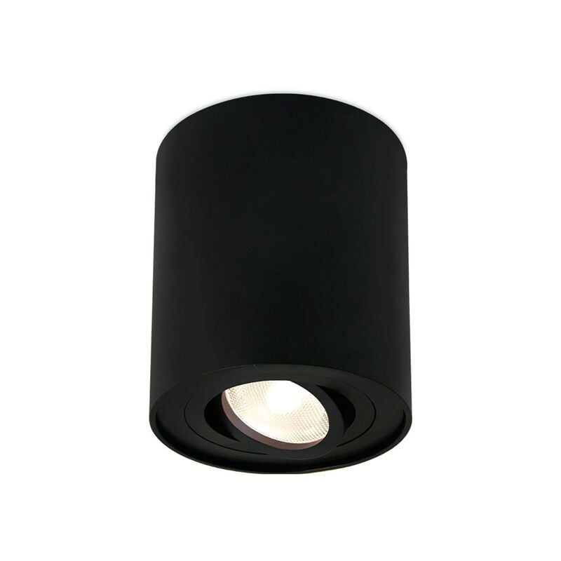 Plafonnier alu GAMA-8010B rond GU10 35W Noir