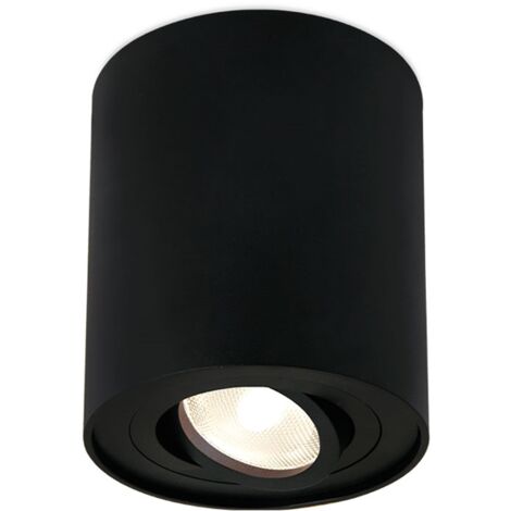 Plafonnier alu GAMA-8010B rond GU10 35W Noir