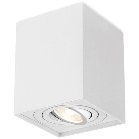 Plafonnier alu GAMA-8010D carré GU10 35W Blanc