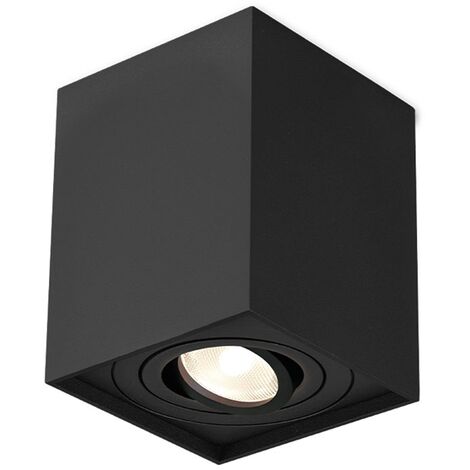 Plafonnier alu GAMA-8010E carré GU10 35W Noir