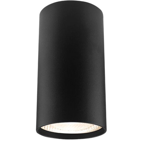 Plafonnier alu rond GU10 35W noir – Douille GU10 – Indice de protection IP20 – Orientation ciblée – Aluminium robuste – Braytron - GAMA-5510B