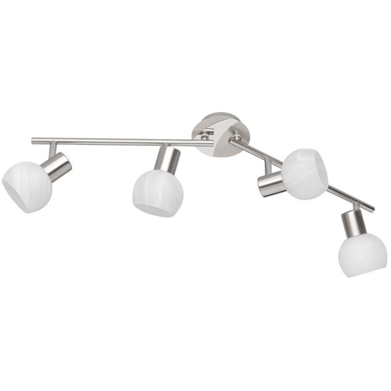 Spot Plafonnier 4 Led Orientable Antibes Nickel Trio Lighting
