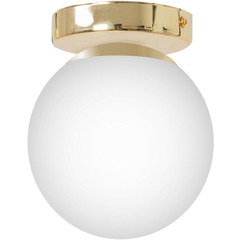 Toolight - plafonnier APP1156-1C or métal verre balle E27 1-POINTS de lumière