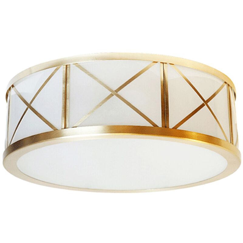 Plafonnier APP1241 rond aluminium - plastique blanc - or E27 5-POINTS lumineux