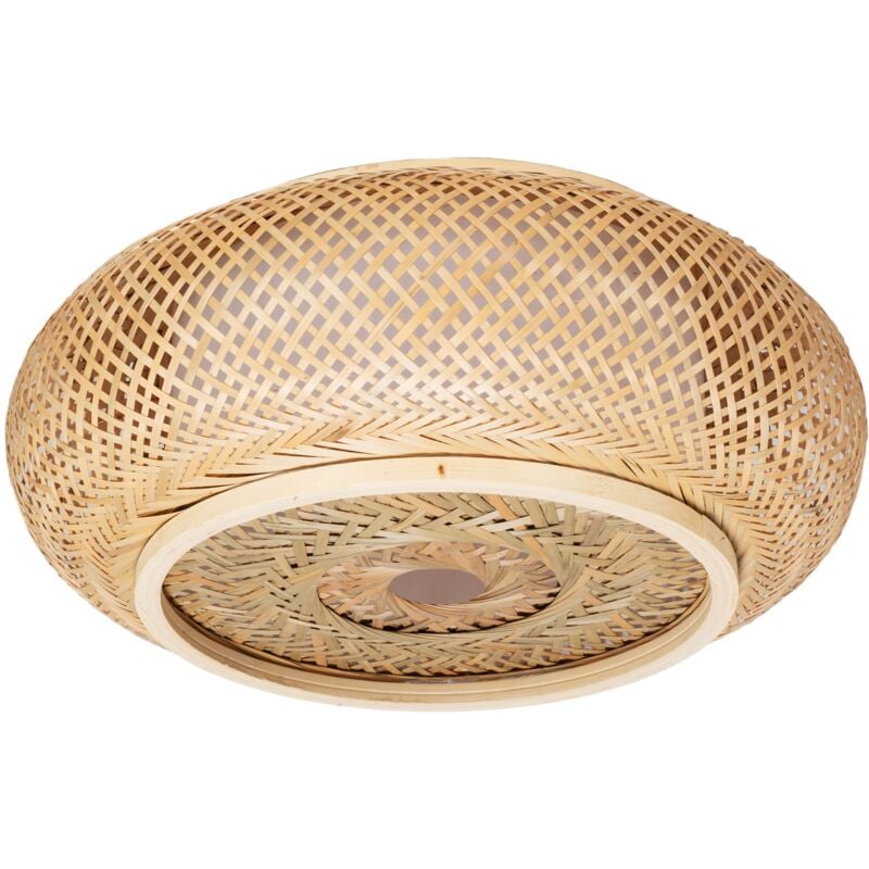 Toolight - plafonnier APP1253 rond métal - babmus brun E27 3-POINTS lumineux