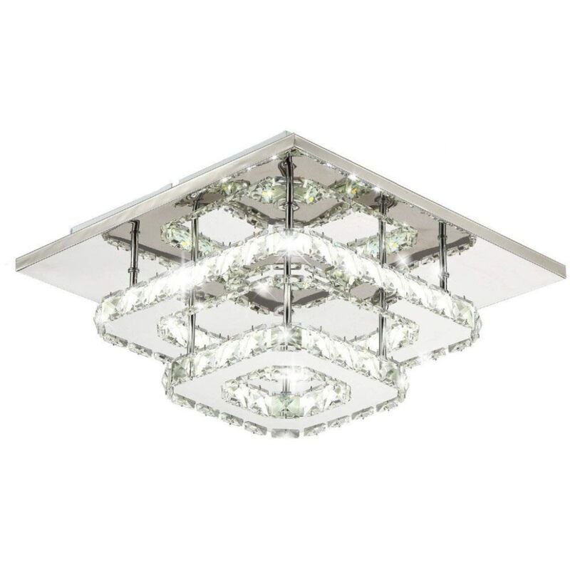 Plafonnier APP410-C miroir métal cristal square led