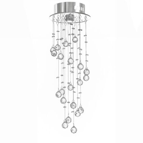 PLAFONNIER APP779-3C CRISTAL SPIRALE 1-POINTS DE LUMIÈRE GU-10 25X90CM